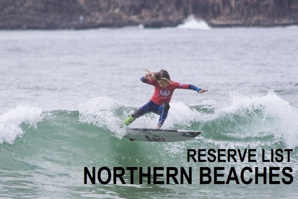 Woolworths Surfer Groms Comps 2018/19 - Northern Beaches - RESERVE LIST