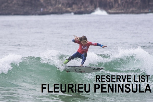 Woolworths Surfer Groms Comps 2018/19 - Fleurieu Peninsula - RESERVE LIST