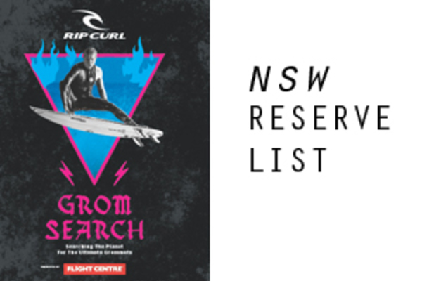 RIP CURL GROMSEARCH 2017 - MAROUBRA - RESERVE LIST