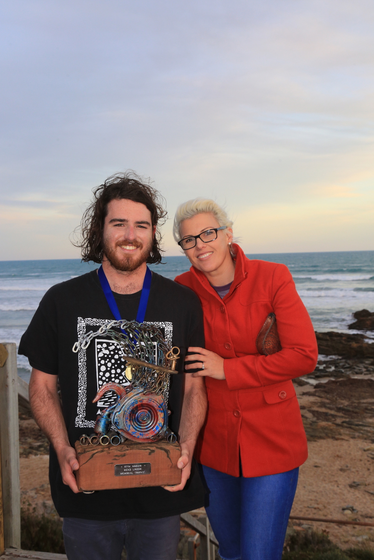 Kym Nagler Open Logger Winner Tom Bowen And Tracy Grivelle Trophy Maker